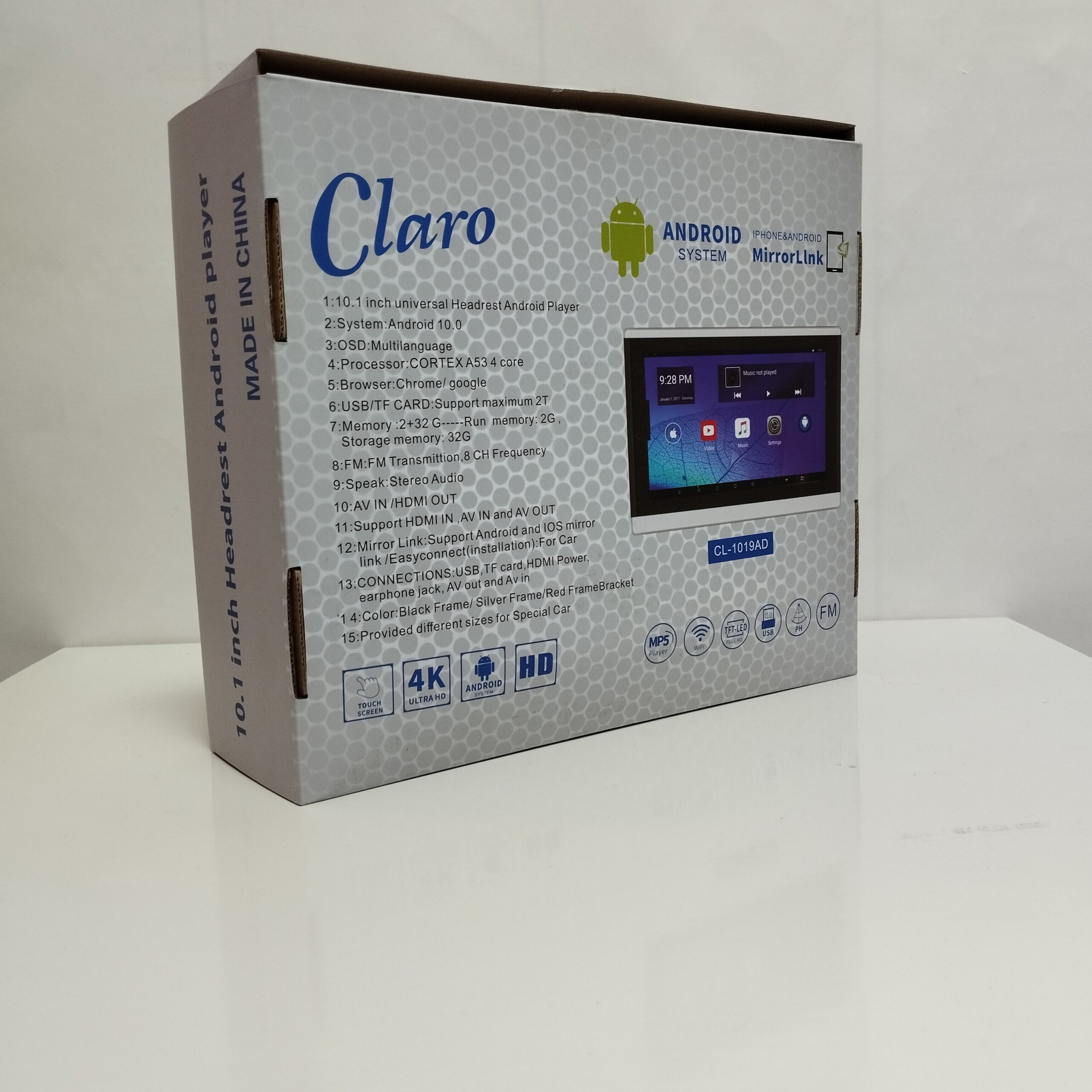 Claro CL-1019AD مانیتور پشت سری اندروید کلارو